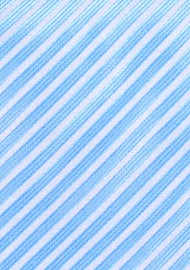 Classy Light Blue Striped Tie in XL Length