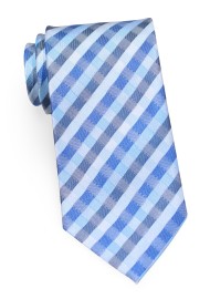 Designer Check Tie in Blues