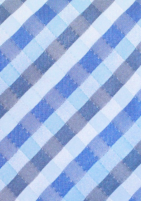 Designer Check Tie in Blues