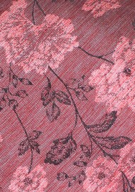 Faded Red Floral Tie | Woven Vintage Floral Tie in Retro Red