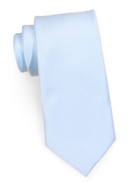Ice Blue Mens Tie | Formal Solid Satin Tie in Ice Blue | Ice Blue Necktie