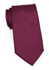 Mulberry Red Tie Made in Long Length | XL Necktie in Mulberry
