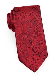 Ruby Red Mens Tie in XL Length