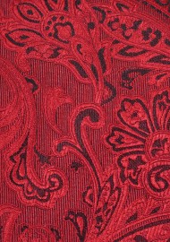 Modern Paisley Tie in Ruby Red