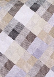 Patchwork Kids Sized Tie in Tans and Silvers