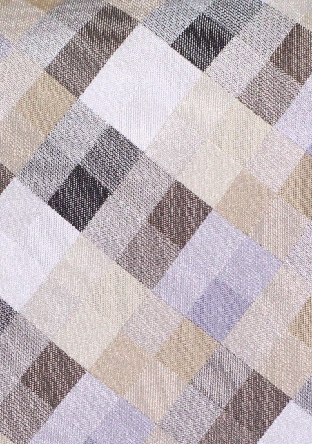 Patchwork Tie in Tans and Silvers