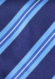 Royal Blue and Sky Blue Striped Tie