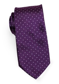 Grape Colored Ties | Polka Dot Necktie in Grape Purple