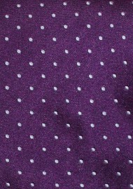 Grape Colored Ties | Polka Dot Necktie in Grape Purple