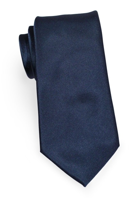 Solid Dark Navy Mens Tie