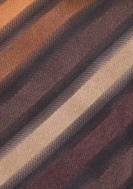 Striped Tie in Espresso, Copper, and Latte