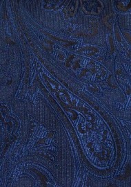 Dark Midnight Navy Paisley Designer Tie