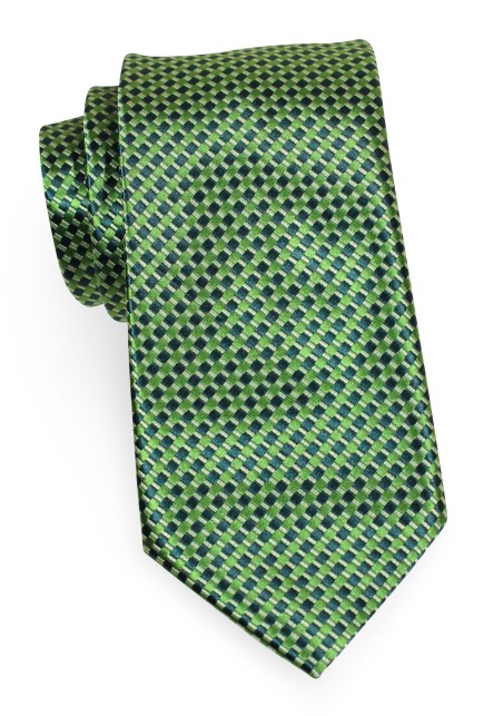 Patterned Tie in Festive Greens