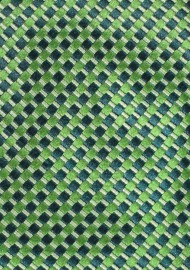 Patterned Tie in Festive Greens