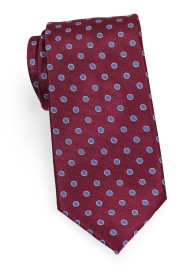 Tie in Merlot Red and Royal Blue