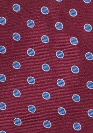 Tie in Merlot Red and Royal Blue