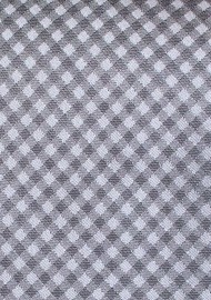 Gingham XL Sized Tie in Silvers