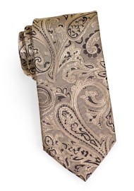 Wedding Paisley Tie in Bronze Gold
