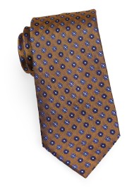 Antique Gold Silk Necktie | Handmade Silk Tie in Antique Gold