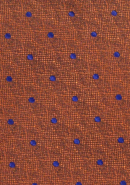 Textured Polka Dots in Copper and Royal Navy