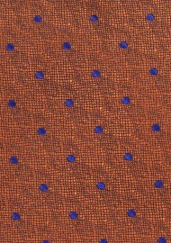 Textured Polka Dots in Copper and Royal Navy