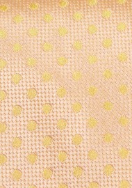 Golden Straw Colored Tie with Dots