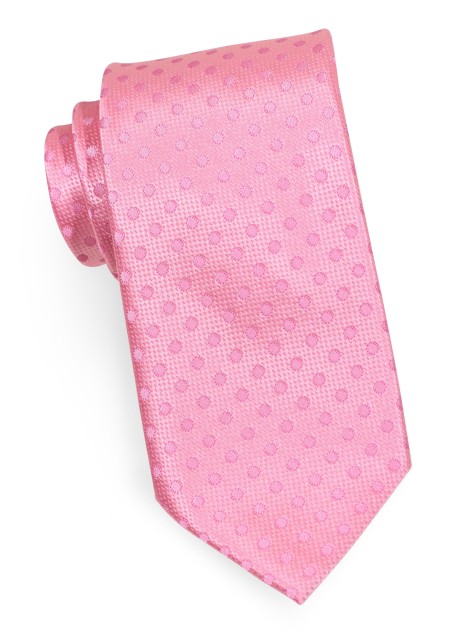 Confetti Pink Tie with Pink Polka Dots