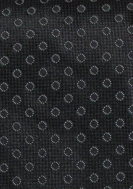 Extra Long Tie in Black with Polka Dots