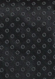 Monochromatic Black Polka Dot Tie for Kids