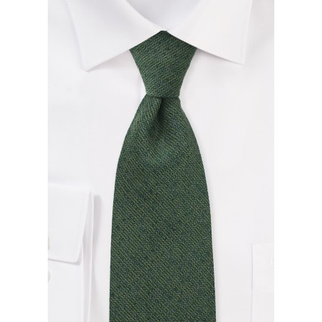 Barleycorn Wool Tie in Autumn Green