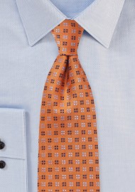 Woven Silk Tie in Harvest Pumpkin