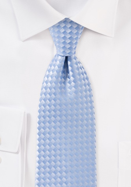 Soft Blue Tie with Diamonds