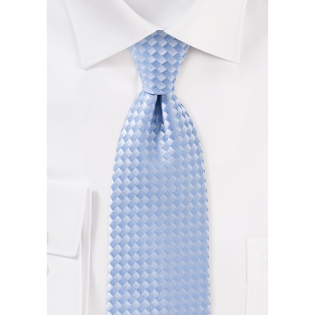 Soft Blue Tie with Diamonds