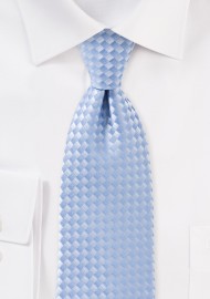 Soft Blue Tie with Diamonds