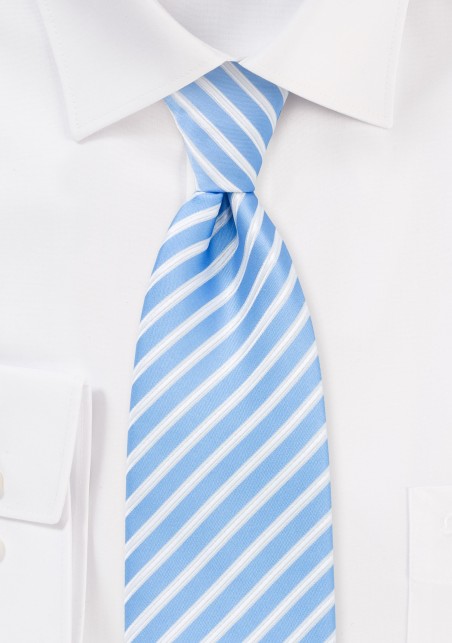 Summer Blue Striped Tie