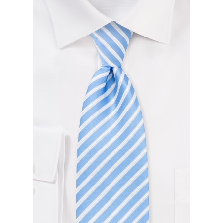 Summer Blue Striped Tie