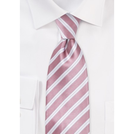 Rose Petal Striped Tie