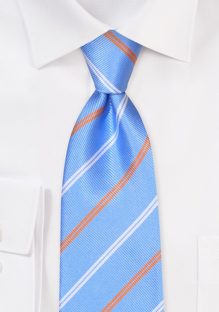 Repp Mens Tie in Parisian Blue and Orange