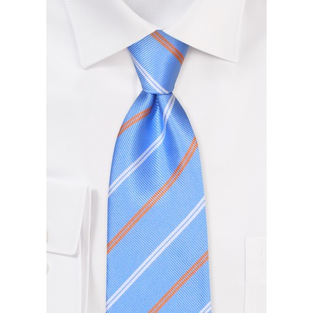 Repp Mens Tie in Parisian Blue and Orange