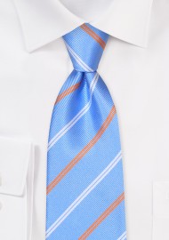 Repp Mens Tie in Parisian Blue and Orange
