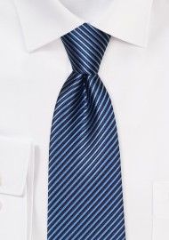 Fine Stripe Designer Tie in Blue