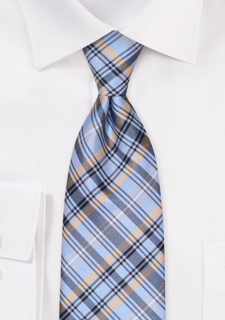 Mens Cool Plaid in Steel Blue