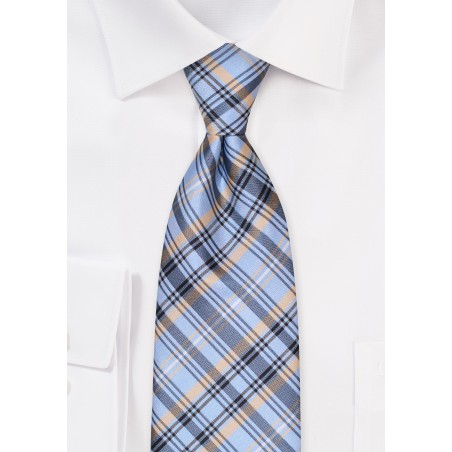 Mens Cool Plaid in Steel Blue