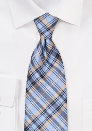 Mens Cool Plaid in Steel Blue