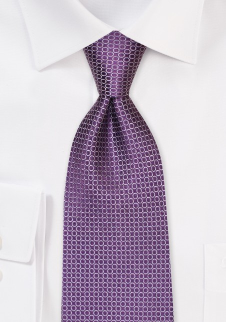 Graphic Print Designer Tie in Radiant Orchid