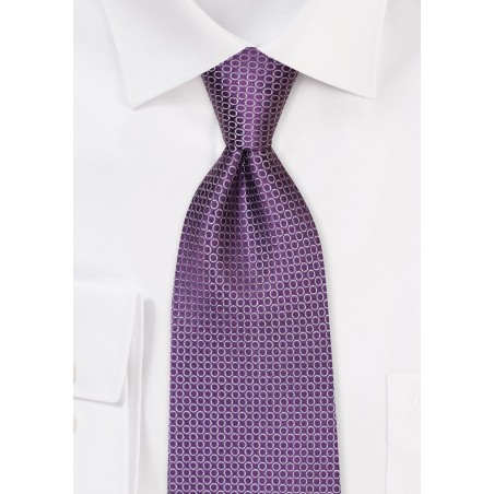 Graphic Print Designer Tie in Radiant Orchid