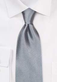 Satin Finish Silk Necktie in Dove