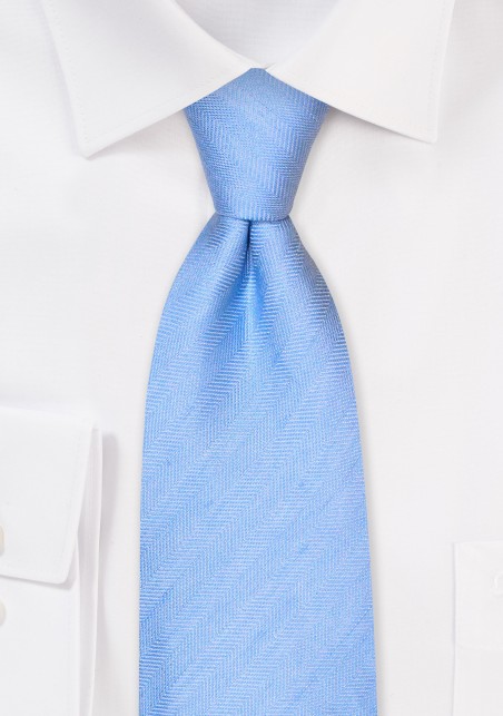 Light Blue Herringbone Necktie
