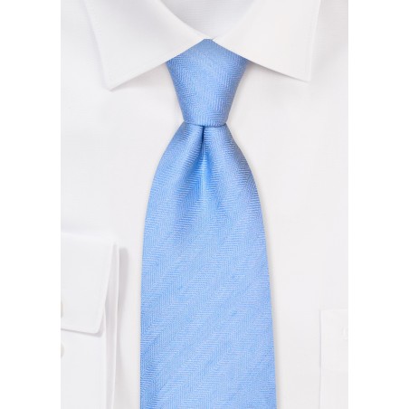 Light Blue Herringbone Necktie