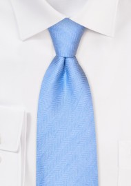 Light Blue Herringbone Necktie